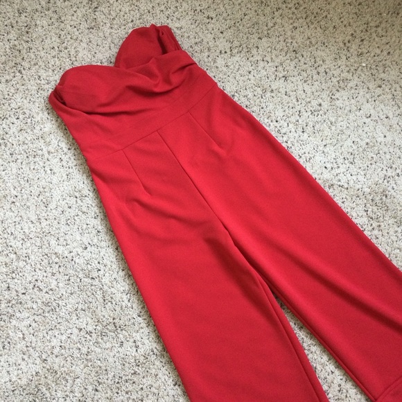 Fashion Nova Red Jumpsuit Sleeveless Size M - Picture 2 of 7